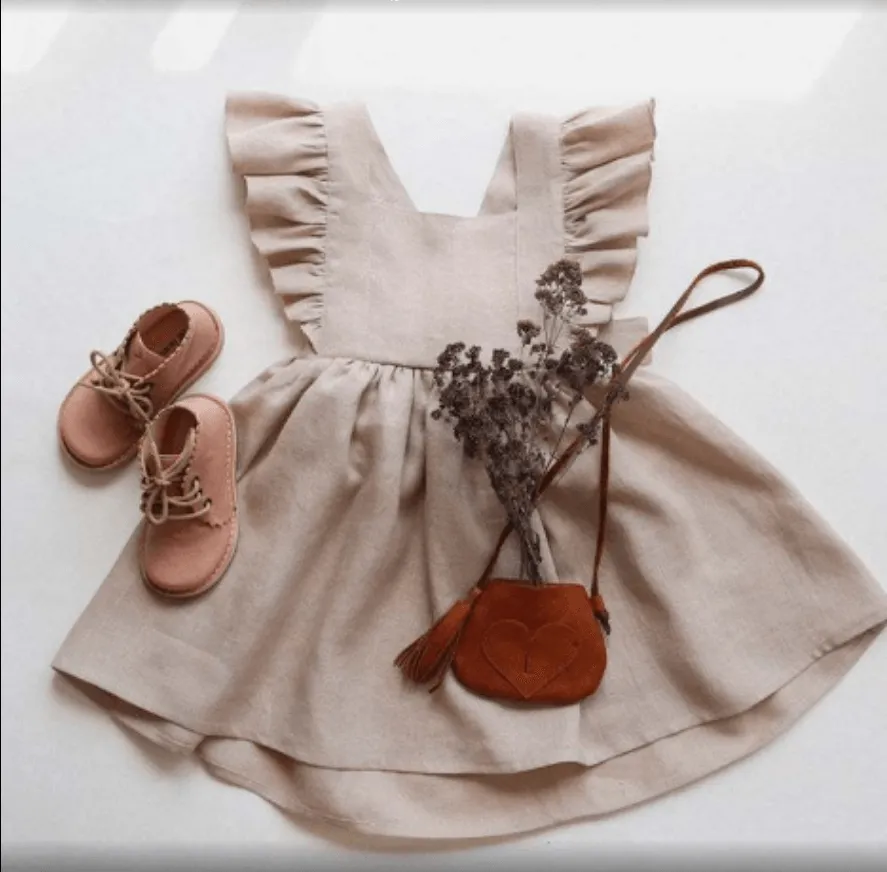 Ruffle Sleeve Bow Back Dress