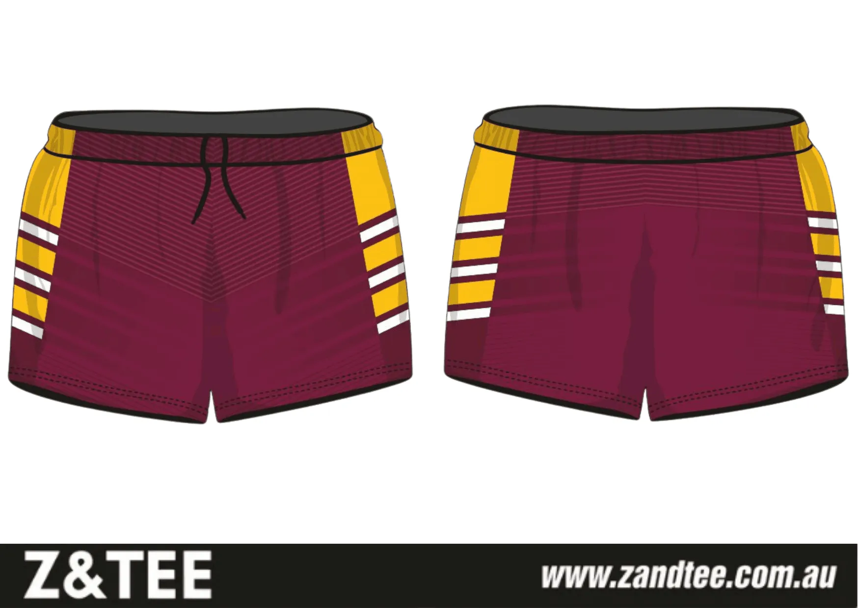 Rugby Shorts | Maroon Gold ★Pre-Order★