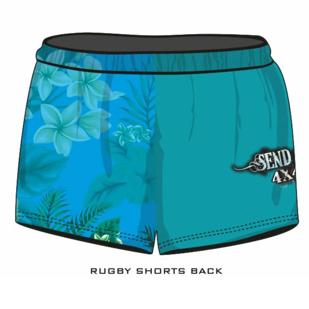 Rugby Shorts | Send It 4x4 Tropical Aqua ★Pre-Order★