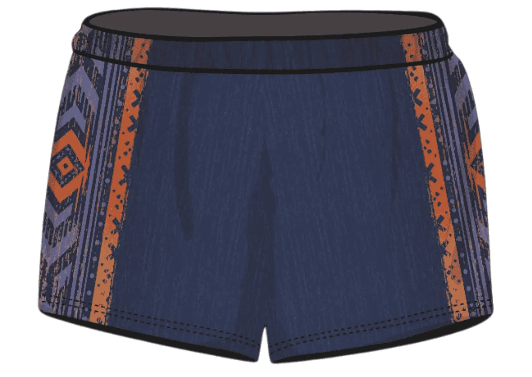 Rugby Shorts | Western Aztec Navy ★Pre-Order★