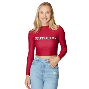 Rutgers Red Mock Neck Top