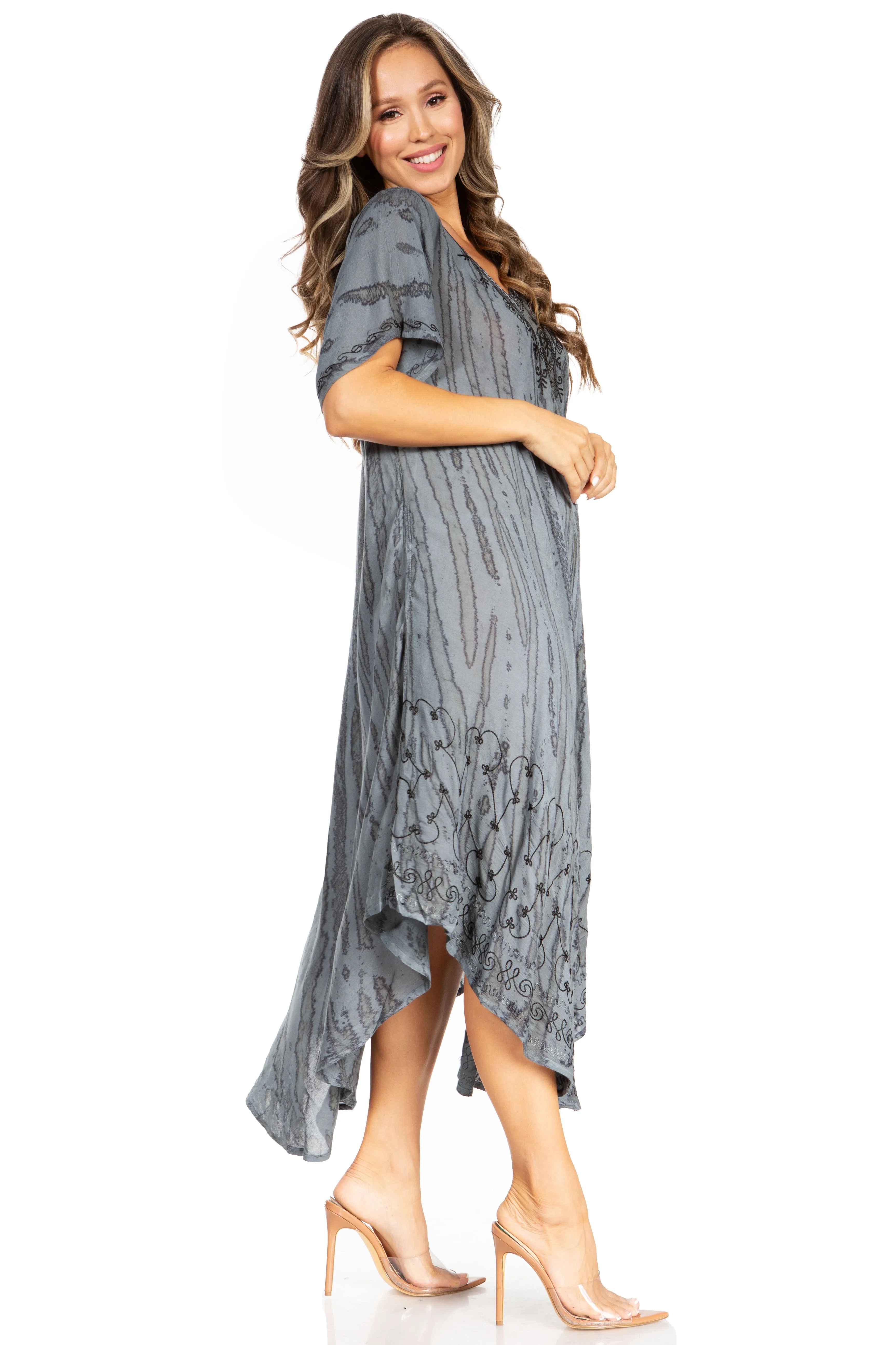 Sakkas Viveka Embroidered Caftan Dress
