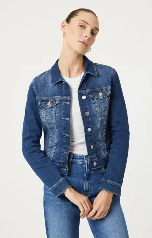 Samantha Mid Brushed Feather Denim Jacket