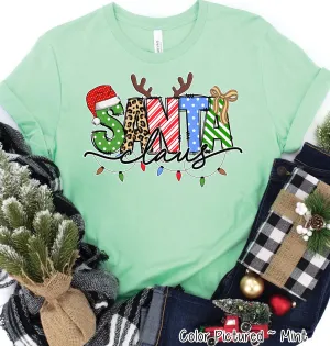 Santa Clause Doodle Christmas Tee or Sweatshirt