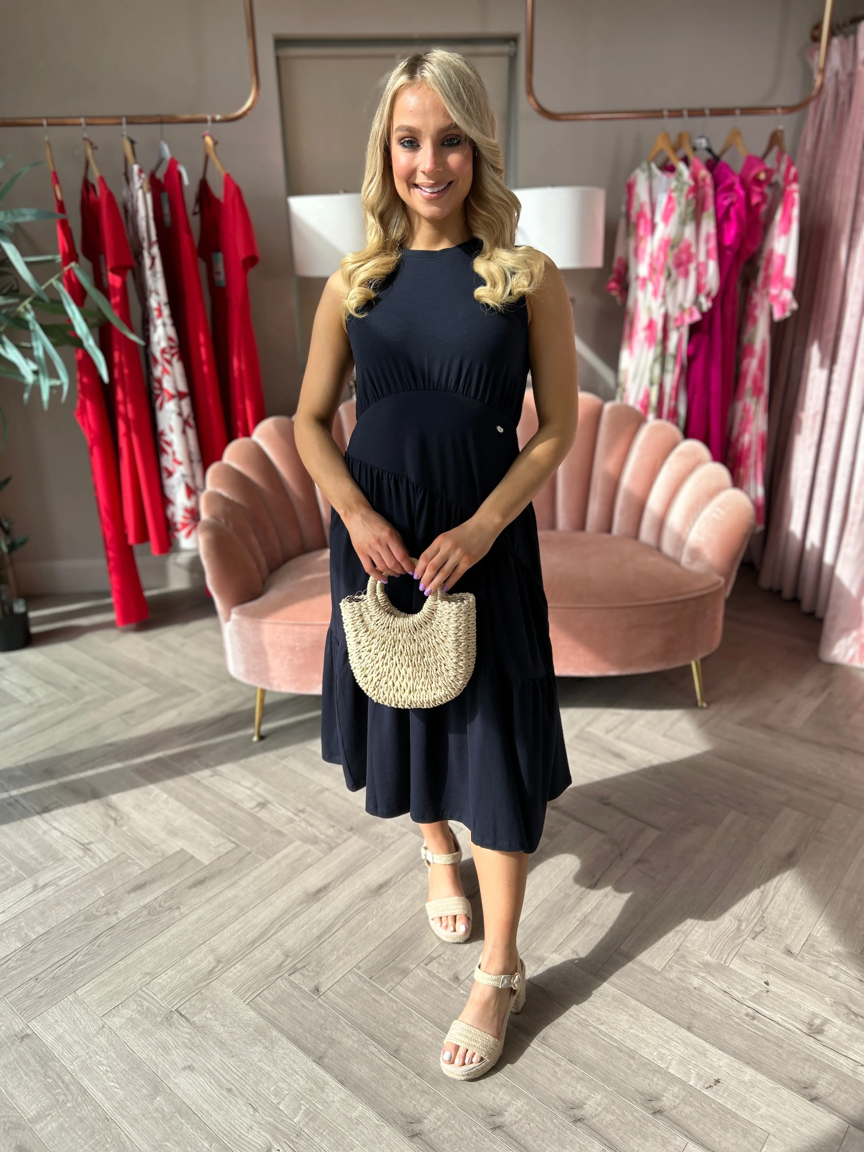 Sarah Navy Dress
