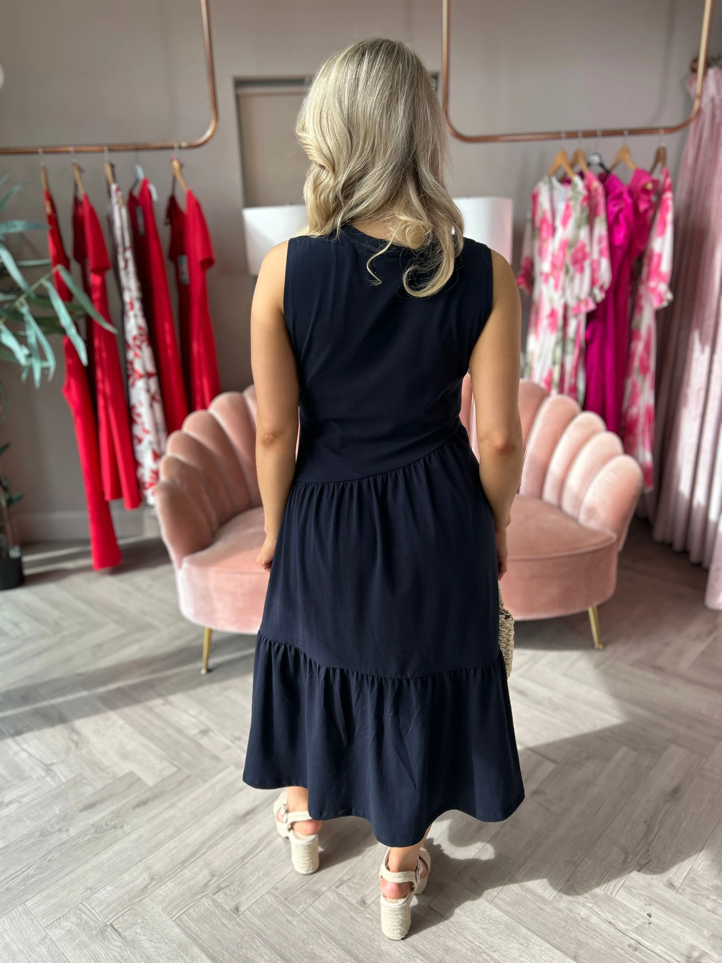 Sarah Navy Dress