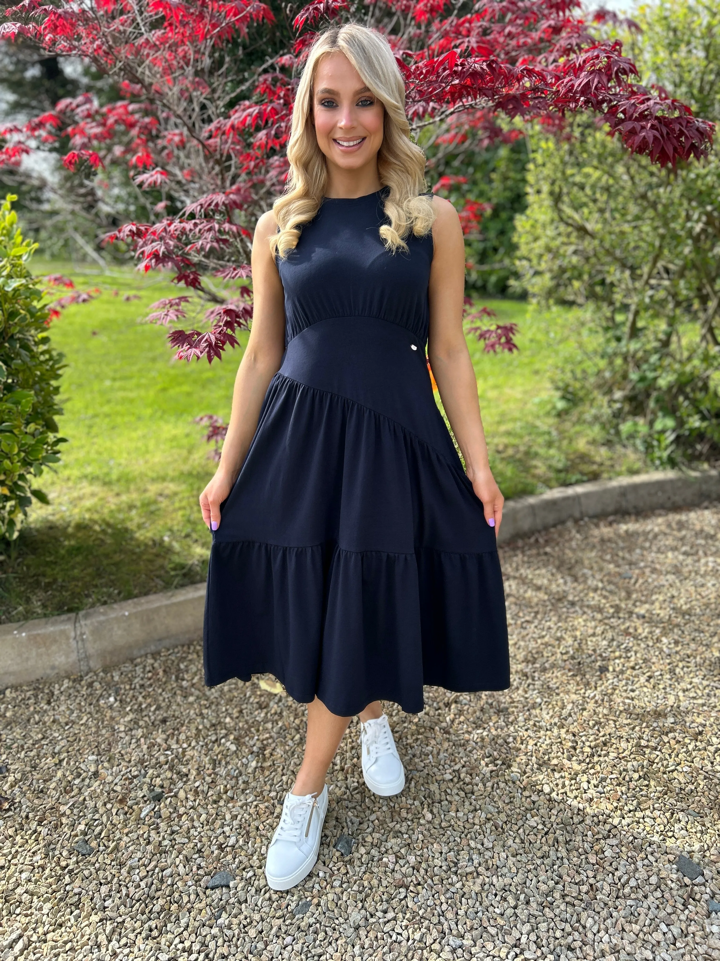 Sarah Navy Dress