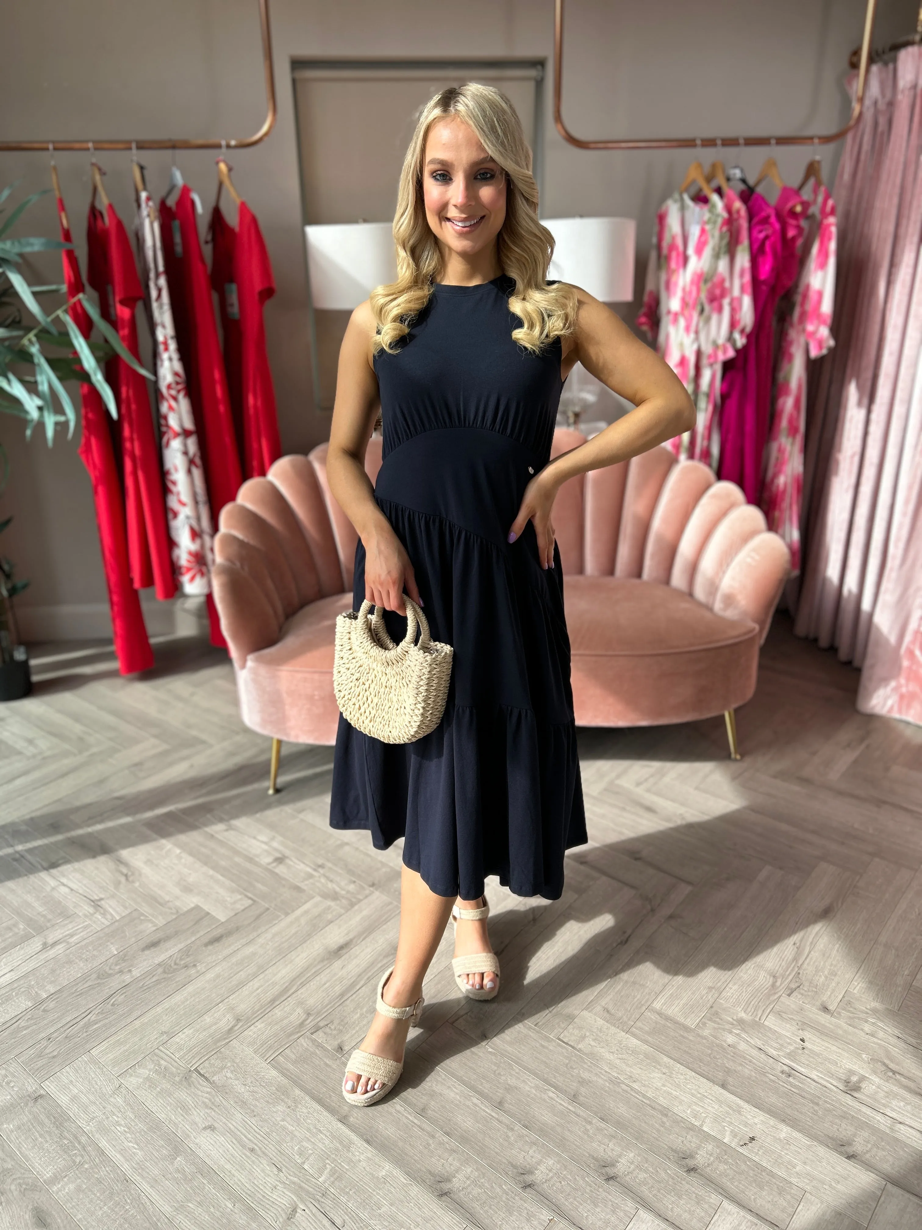 Sarah Navy Dress
