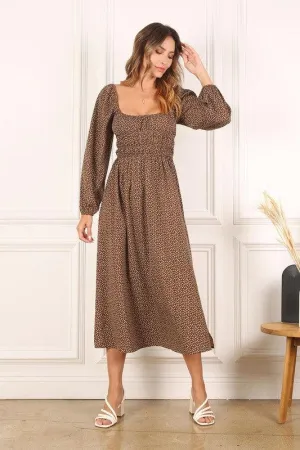 Sasha Square Neck Vintage Puff Dress