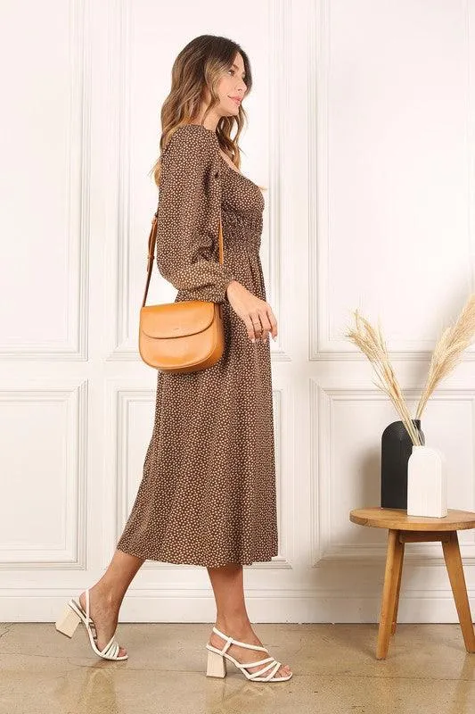 Sasha Square Neck Vintage Puff Dress