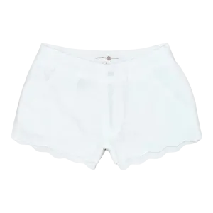Scalloped Shorts White