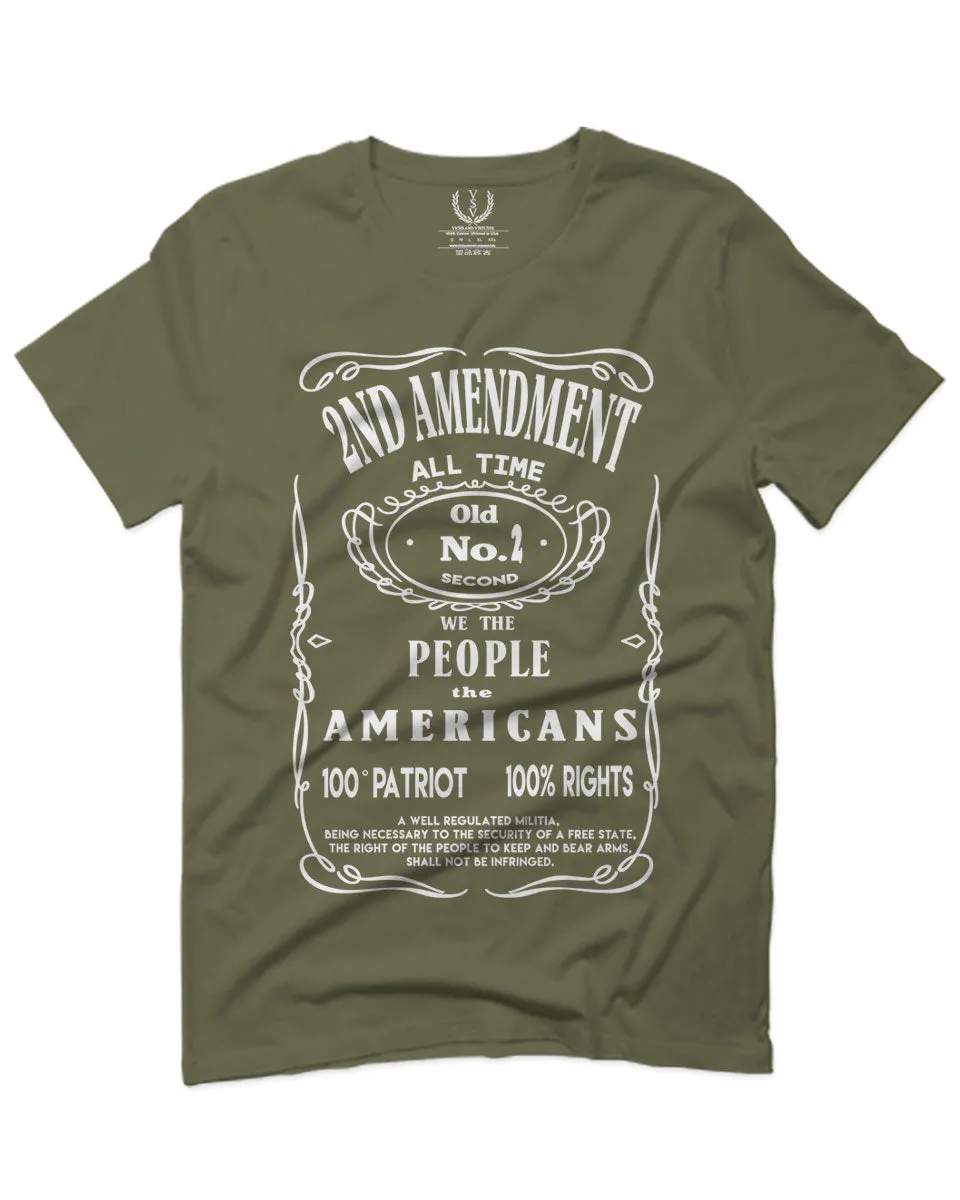 Second 2nd Amendment American Patriot Militia Guns Rights For men T Shirt