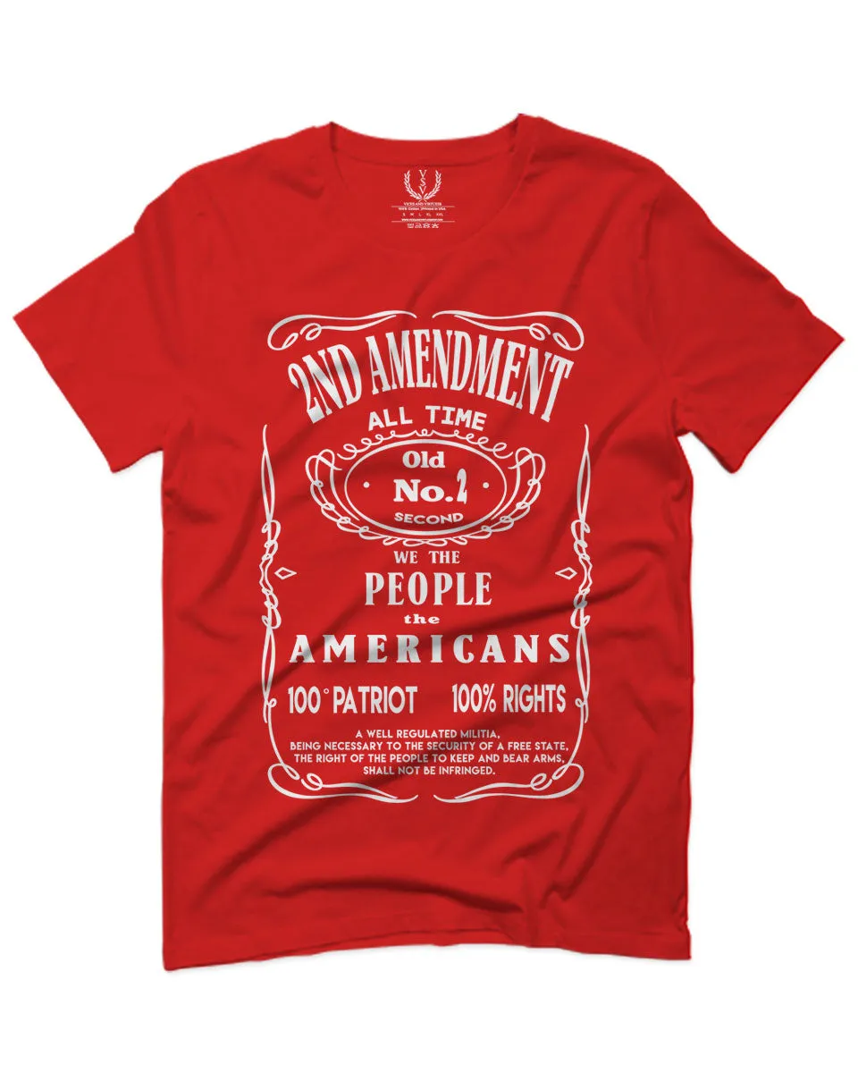 Second 2nd Amendment American Patriot Militia Guns Rights For men T Shirt