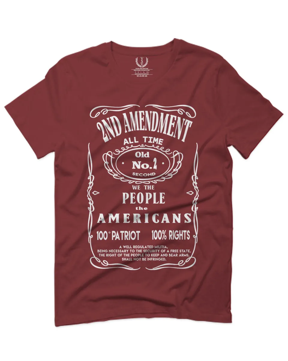 Second 2nd Amendment American Patriot Militia Guns Rights For men T Shirt