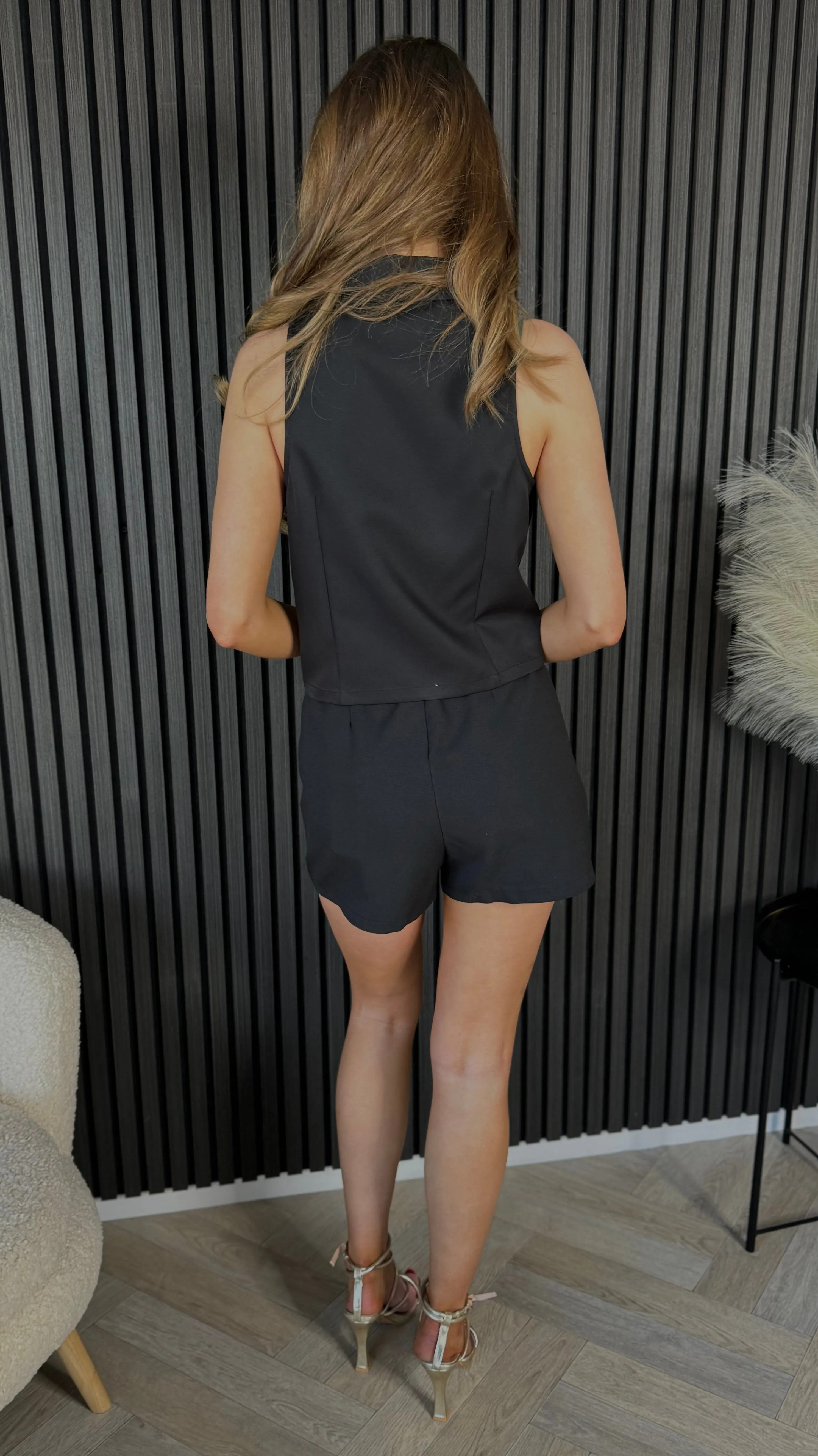 Shakira Black Belted Skort