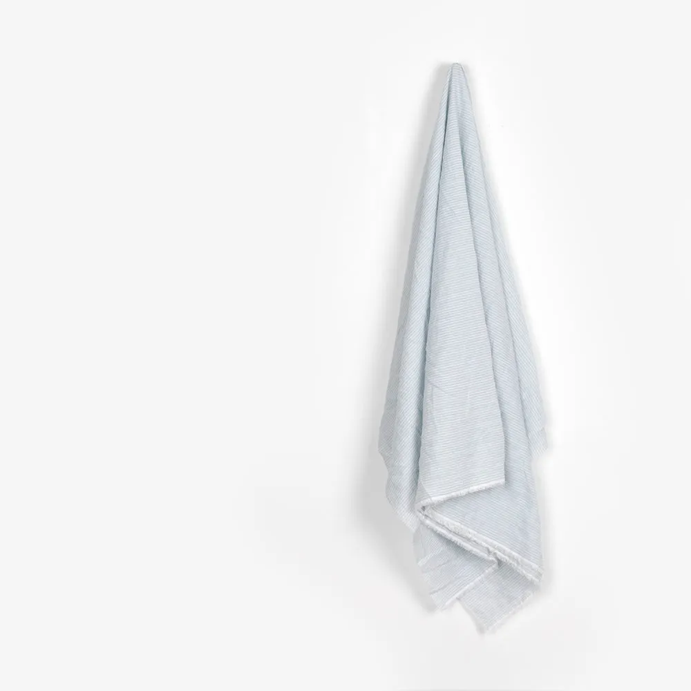 Sheer Striped Cotton Voile - Mist