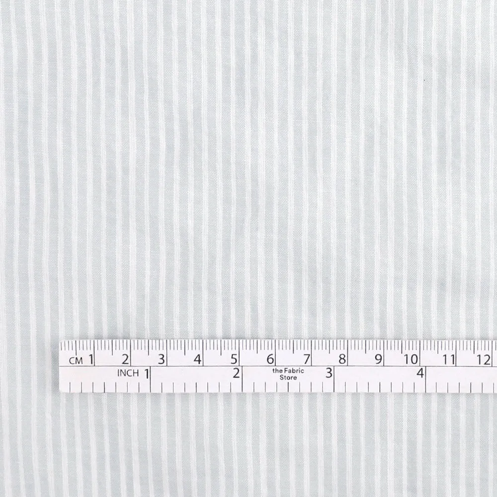 Sheer Striped Cotton Voile - Mist