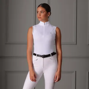 Shires Aubrion Ladies Newbel Sleeveless White Show Shirt