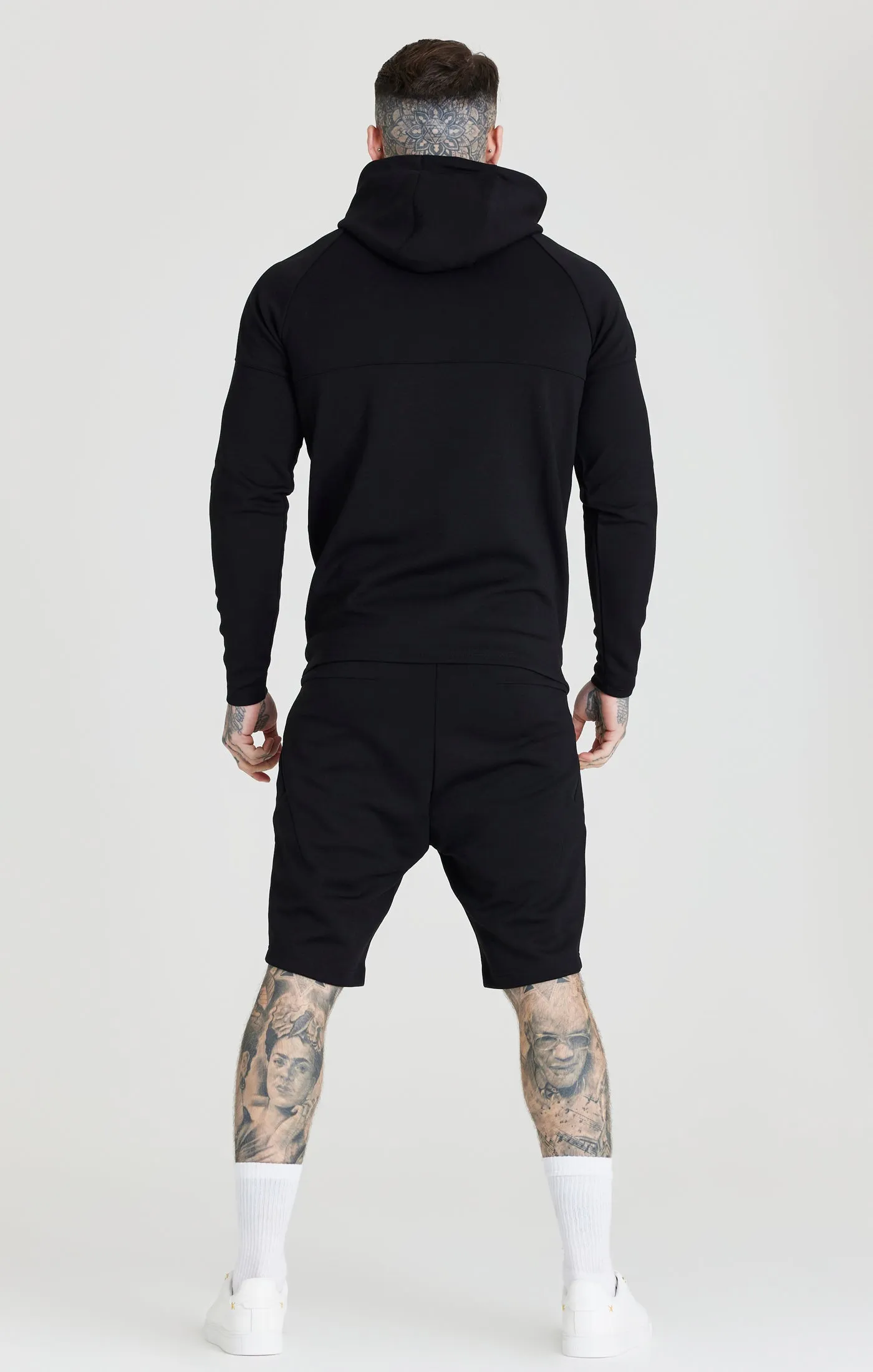 Sik Silk Ss-22742 Full Zip Through Hoodie Black