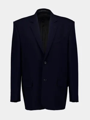 Single-Breasted Navy Blazer