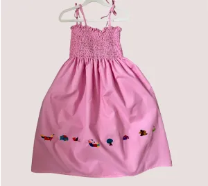 Size 10 Tube Top Traditional Embroidered Dress from El Salvador