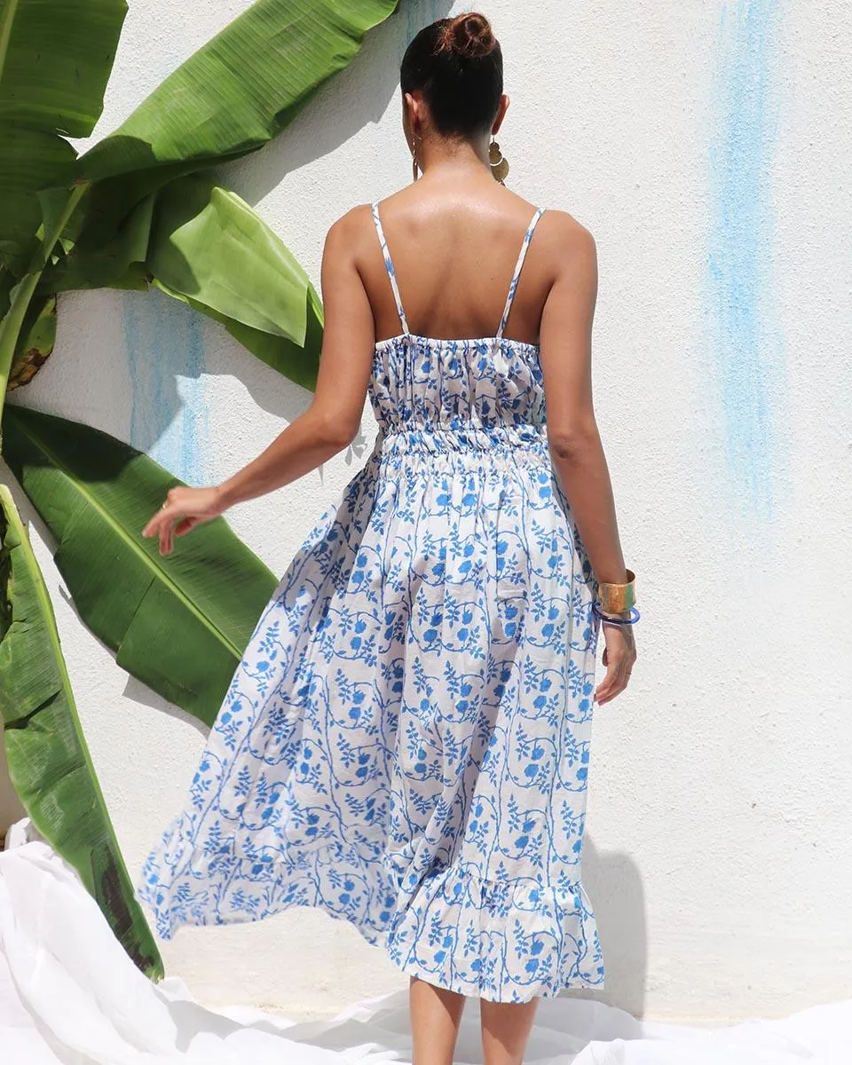 Skye Handprinted Cotton Dress - WITC