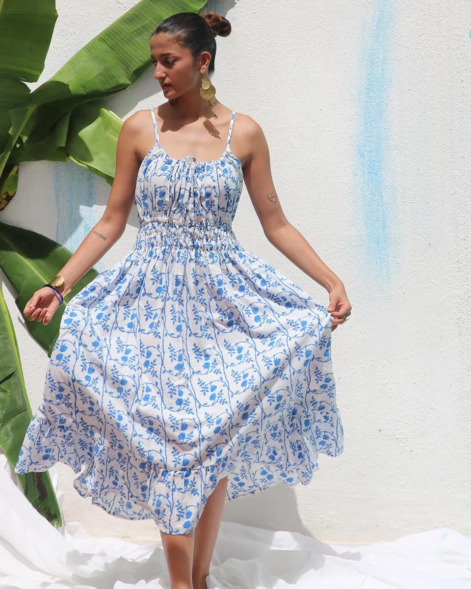 Skye Handprinted Cotton Dress - WITC
