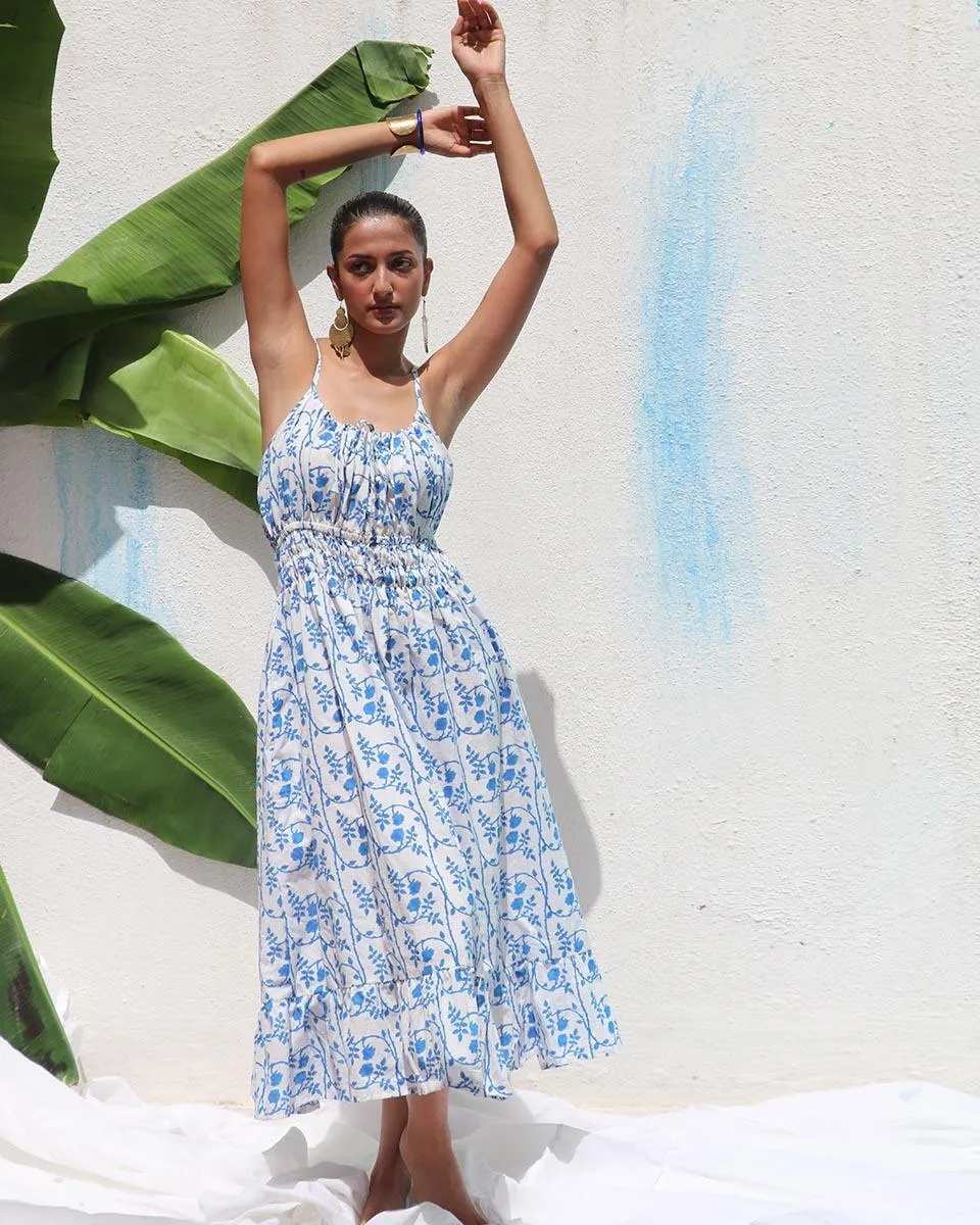 Skye Handprinted Cotton Dress - WITC