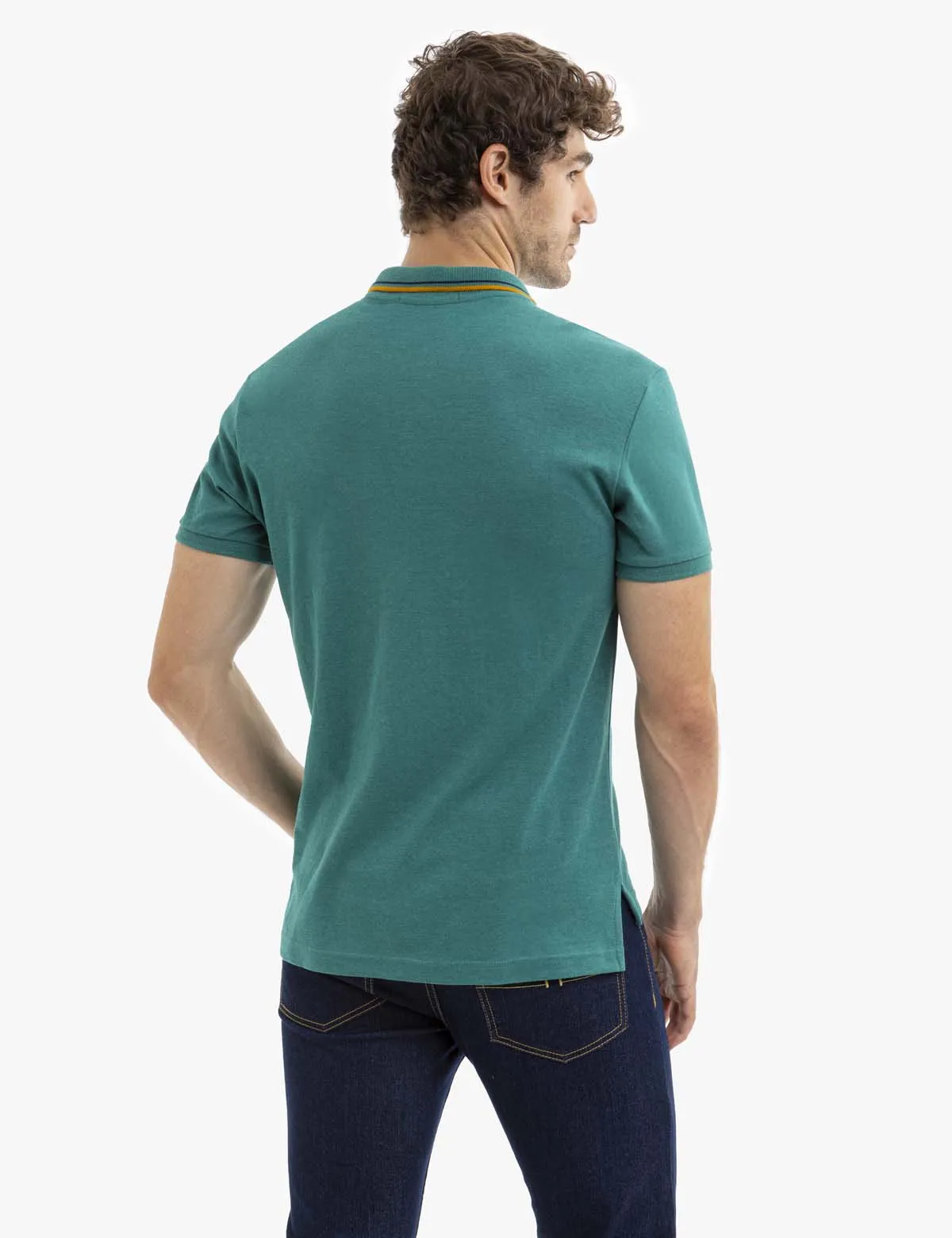 SLIM FIT SOLID INTERLOCK POLO SHIRT