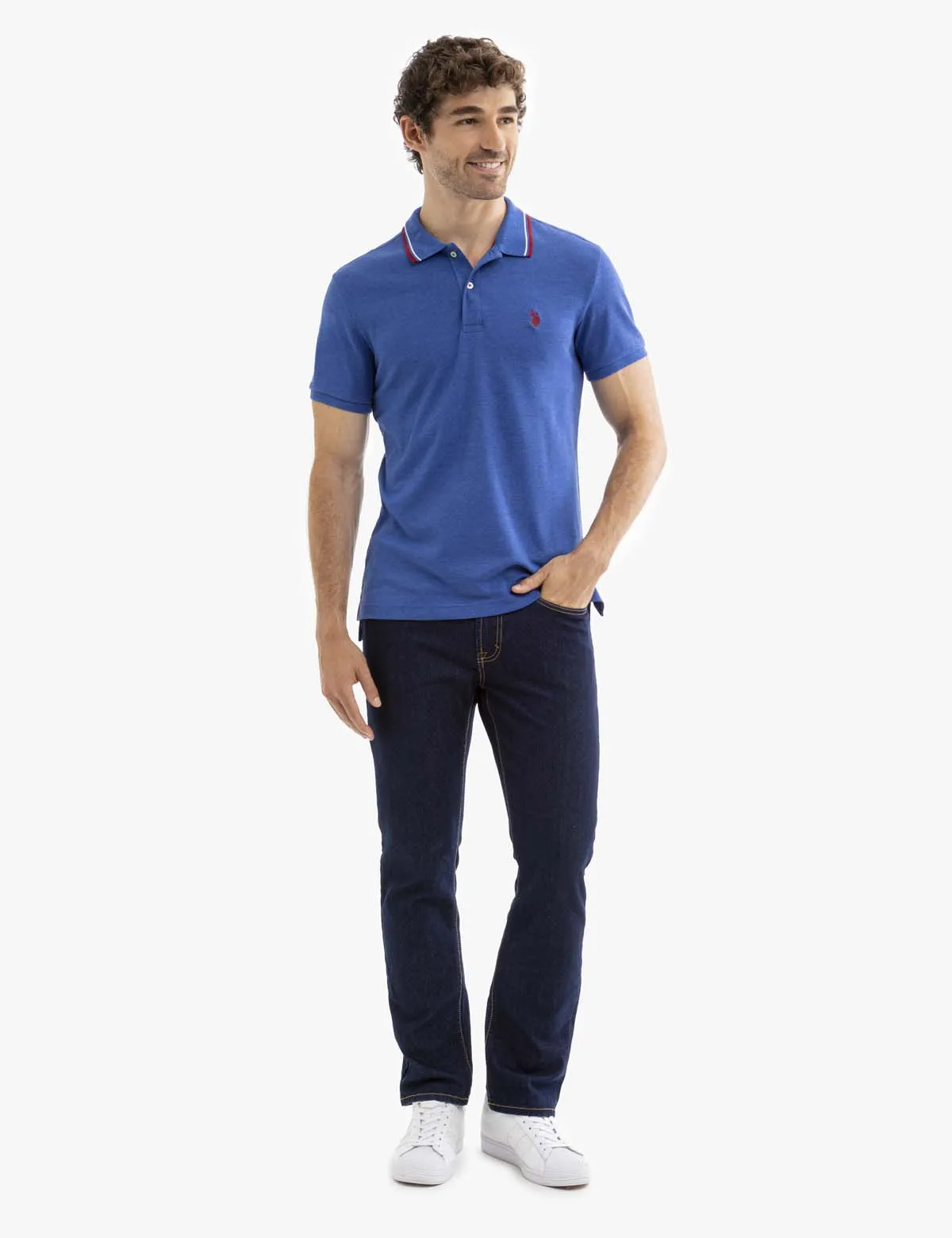 SLIM FIT SOLID INTERLOCK POLO SHIRT