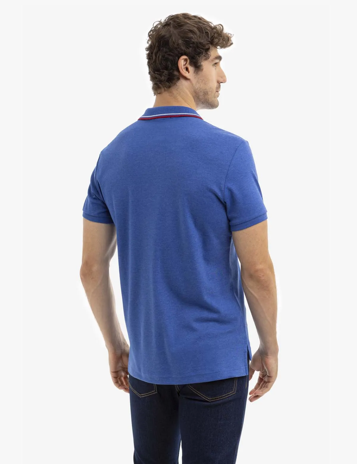 SLIM FIT SOLID INTERLOCK POLO SHIRT