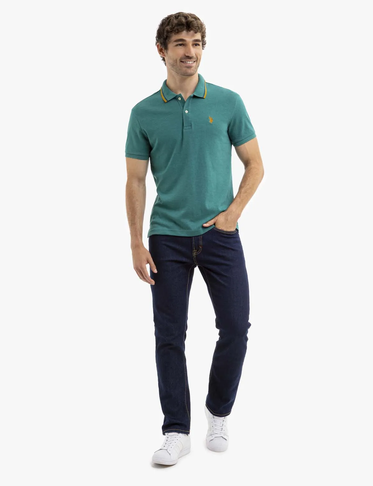 SLIM FIT SOLID INTERLOCK POLO SHIRT