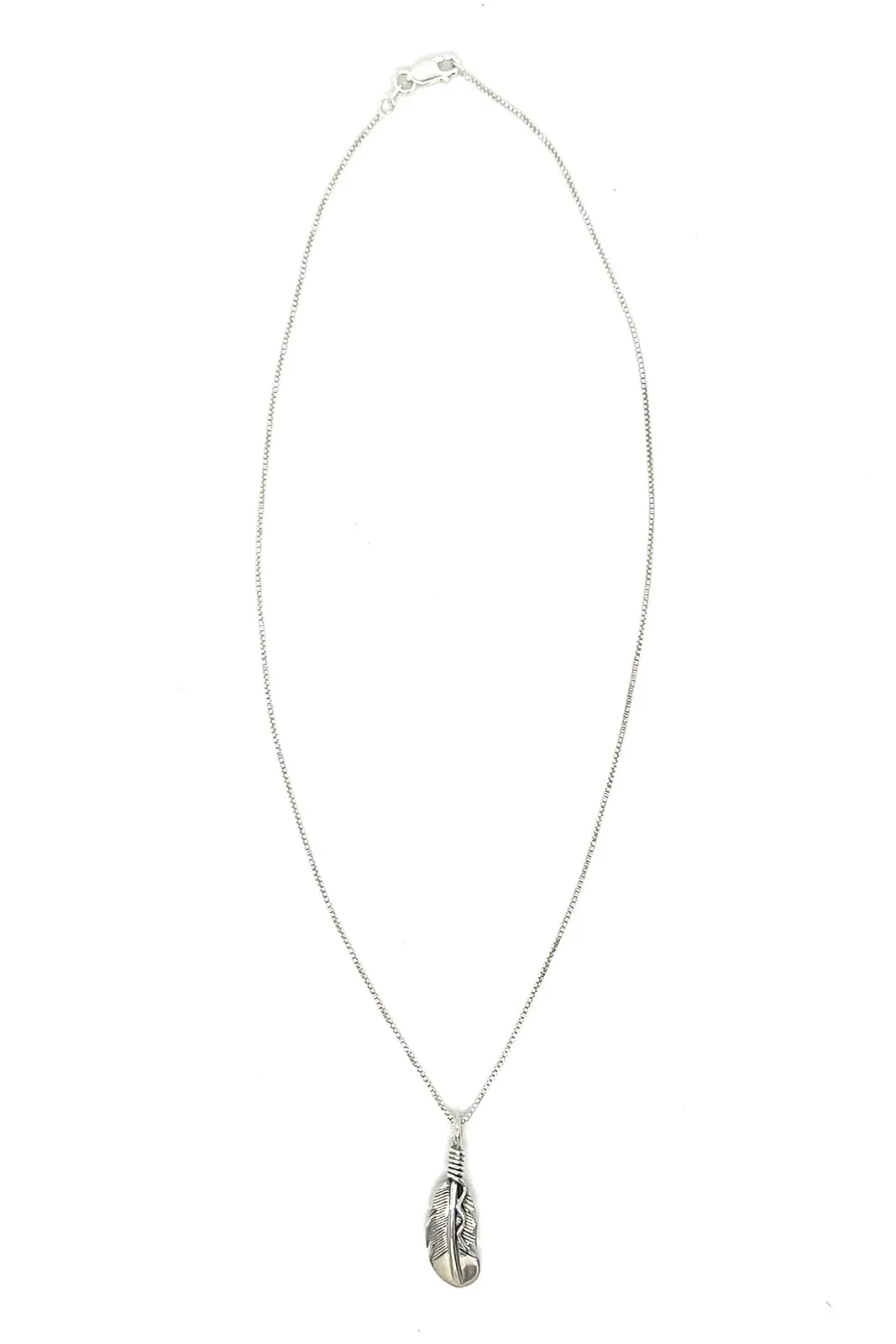 Small Navajo Feather Pendant with Sterling Silver Chain
