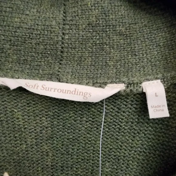 Soft Surroundings Okata Embroidered Floral Cardigan