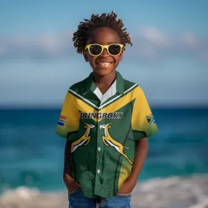 South Africa Rugby Kid Hawaiian Shirt Bokke Champions LT7