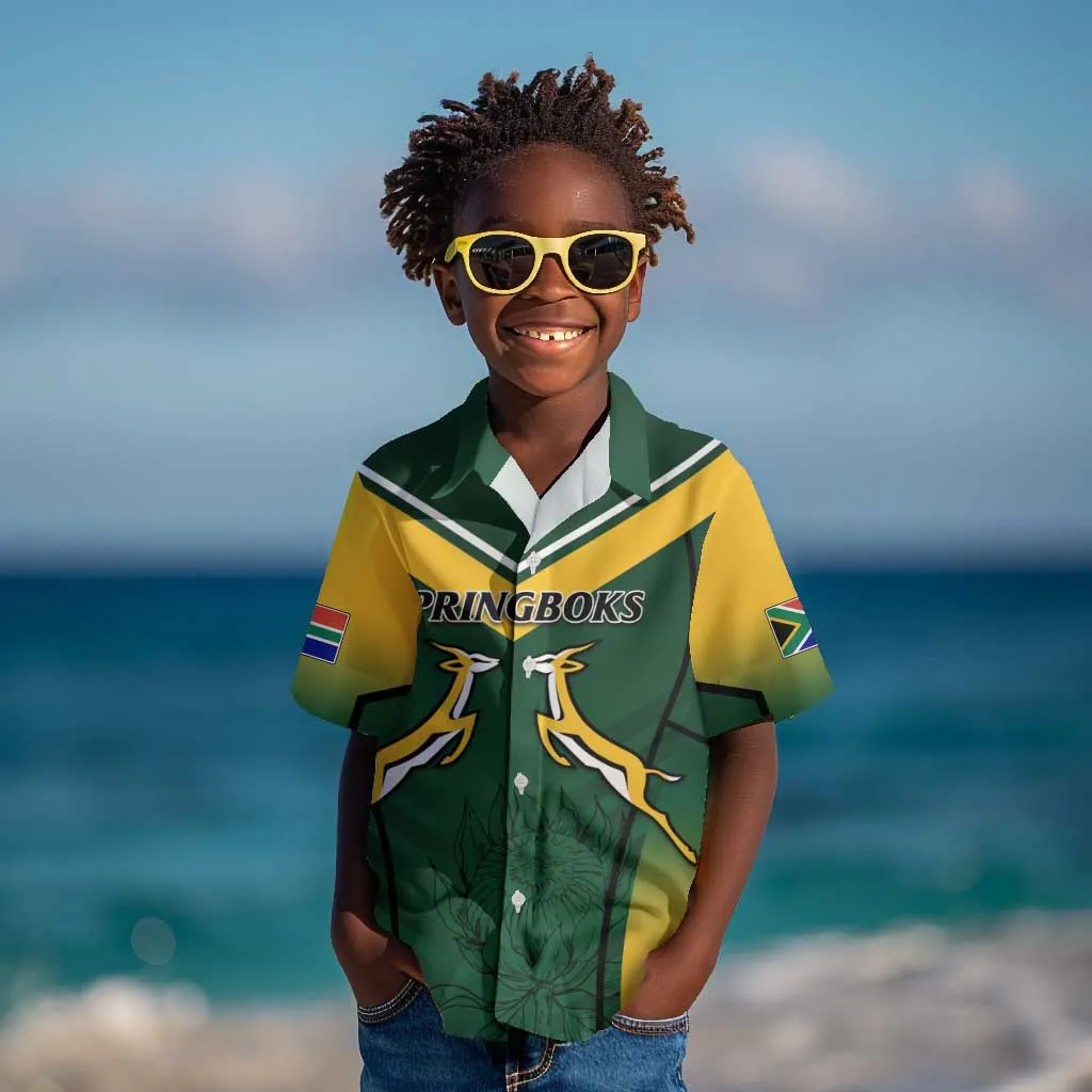 South Africa Rugby Kid Hawaiian Shirt Bokke Champions LT7