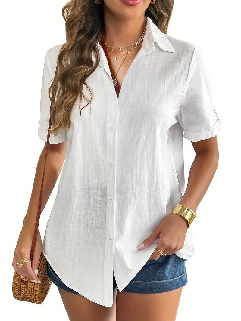 Spring & Summer Maya Casual Short Sleeve Blouse
