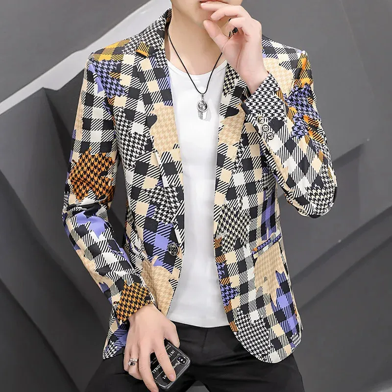 Spring and Autumn Clothing New Fashion Handsome All The Fashion Men's Business Small Suit Korean Version Slim All The Matching