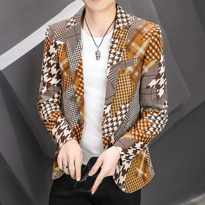 Spring and Autumn Clothing New Fashion Handsome All The Fashion Men's Business Small Suit Korean Version Slim All The Matching