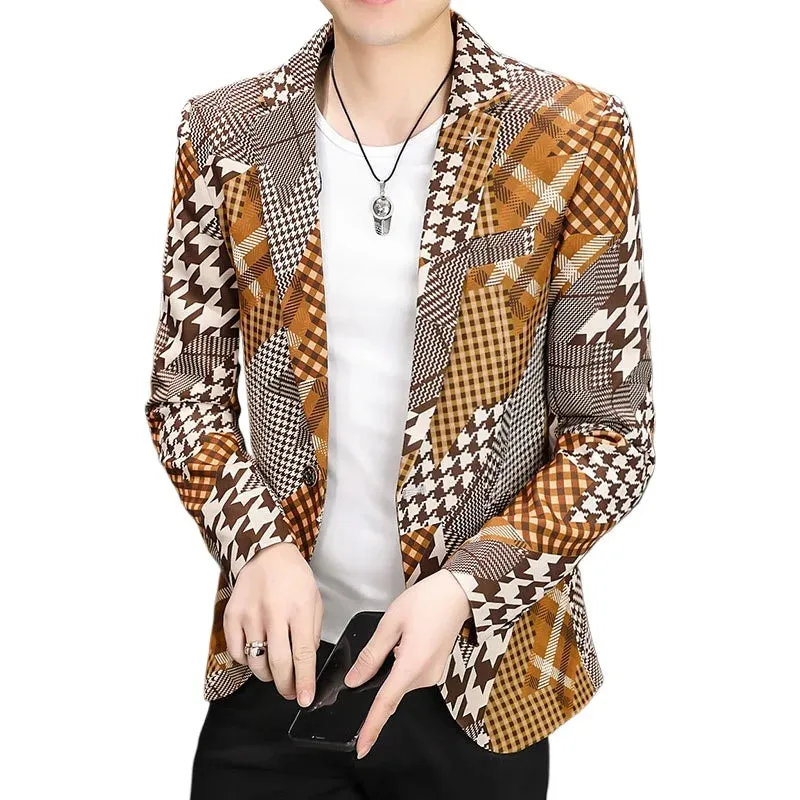 Spring and Autumn Clothing New Fashion Handsome All The Fashion Men's Business Small Suit Korean Version Slim All The Matching