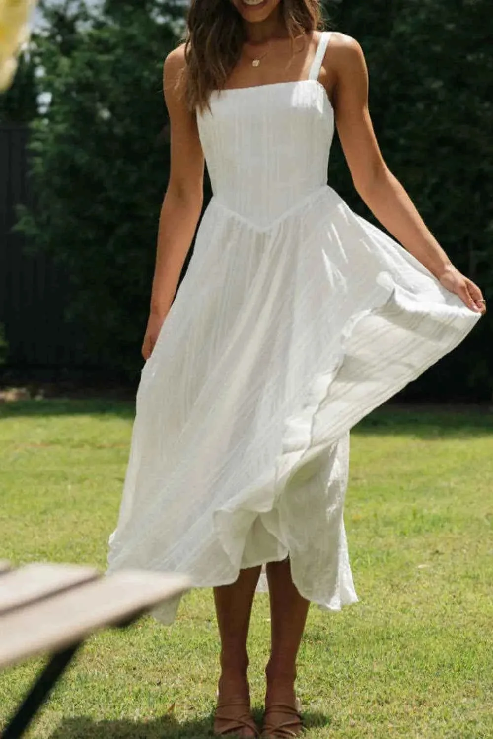 Square Neck Midi Dress - Stylish Cami Dress for Every Occasion