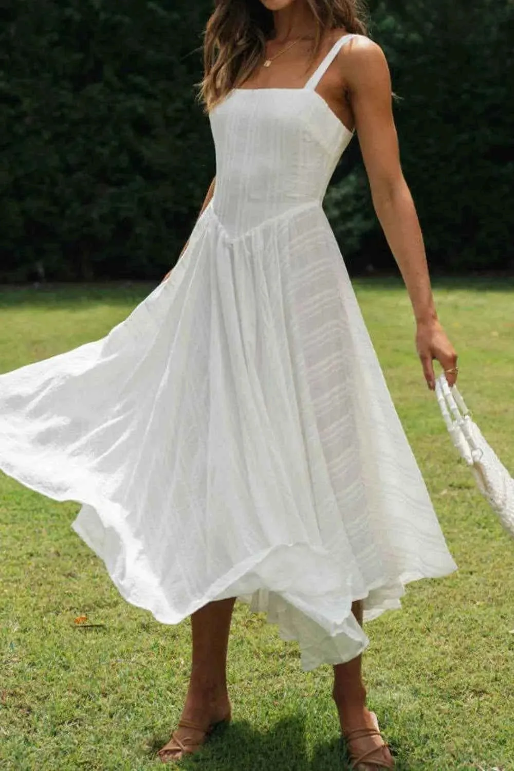 Square Neck Midi Dress - Stylish Cami Dress for Every Occasion