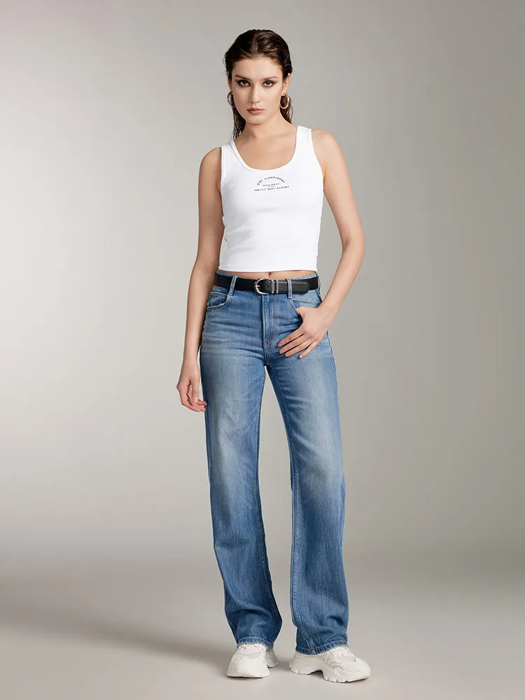 Straight Fit Tencel Jeans