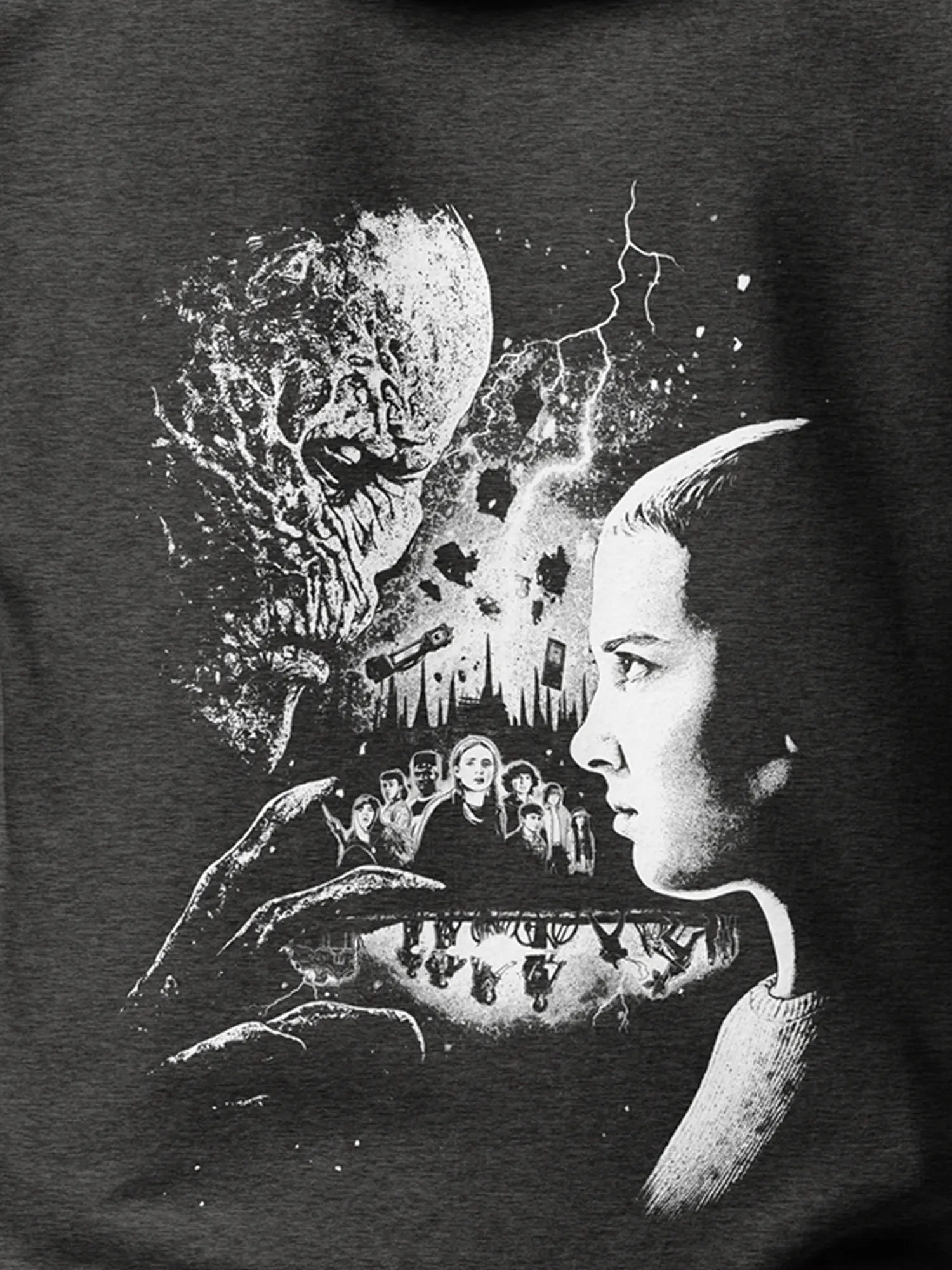 Stranger Things x Kyle Lambert Unisex Hoodie [Charcoal Heather]