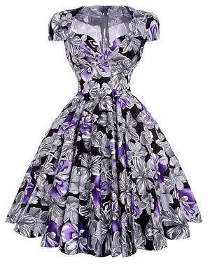 Summer Dress Vintage Rockabilly Dresses Jurken 60s 50s Vintage Big Swing Floral Pinup Short Long Audrey Hepburn Dresses