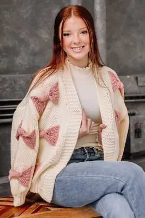Sunday Morning's Bow Patched Cardigan