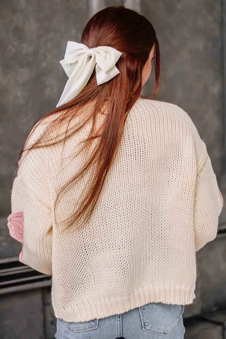 Sunday Morning's Bow Patched Cardigan