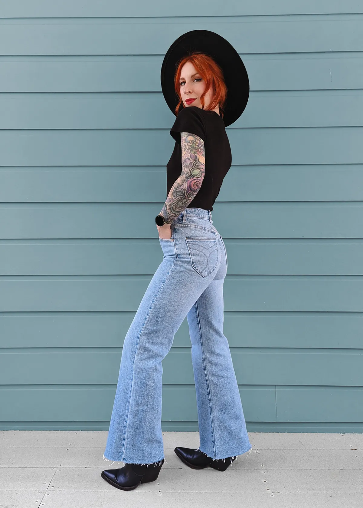 Sunshine Blue Eastcoast Flare Ankle Length Jean
