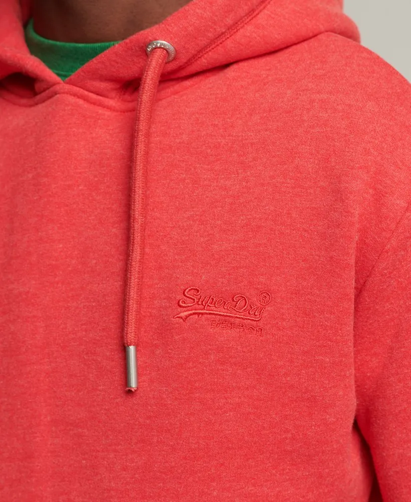 Superdry M2011951B Vintage Logo Hoodie Papaya Red Marl