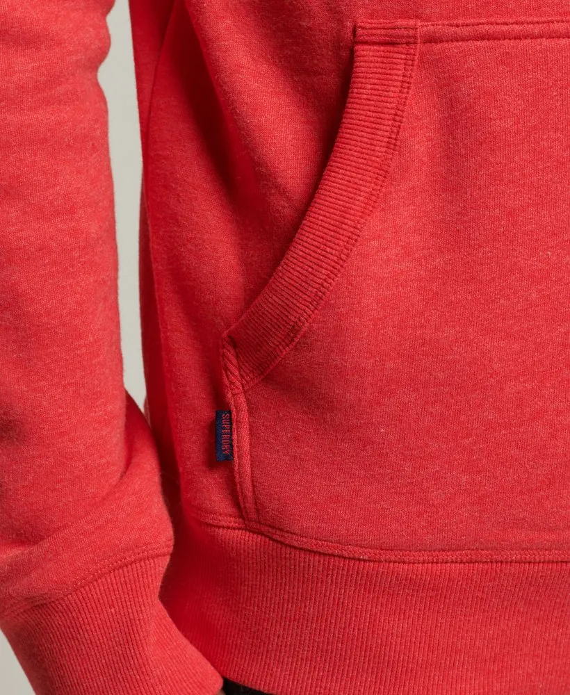 Superdry M2011951B Vintage Logo Hoodie Papaya Red Marl